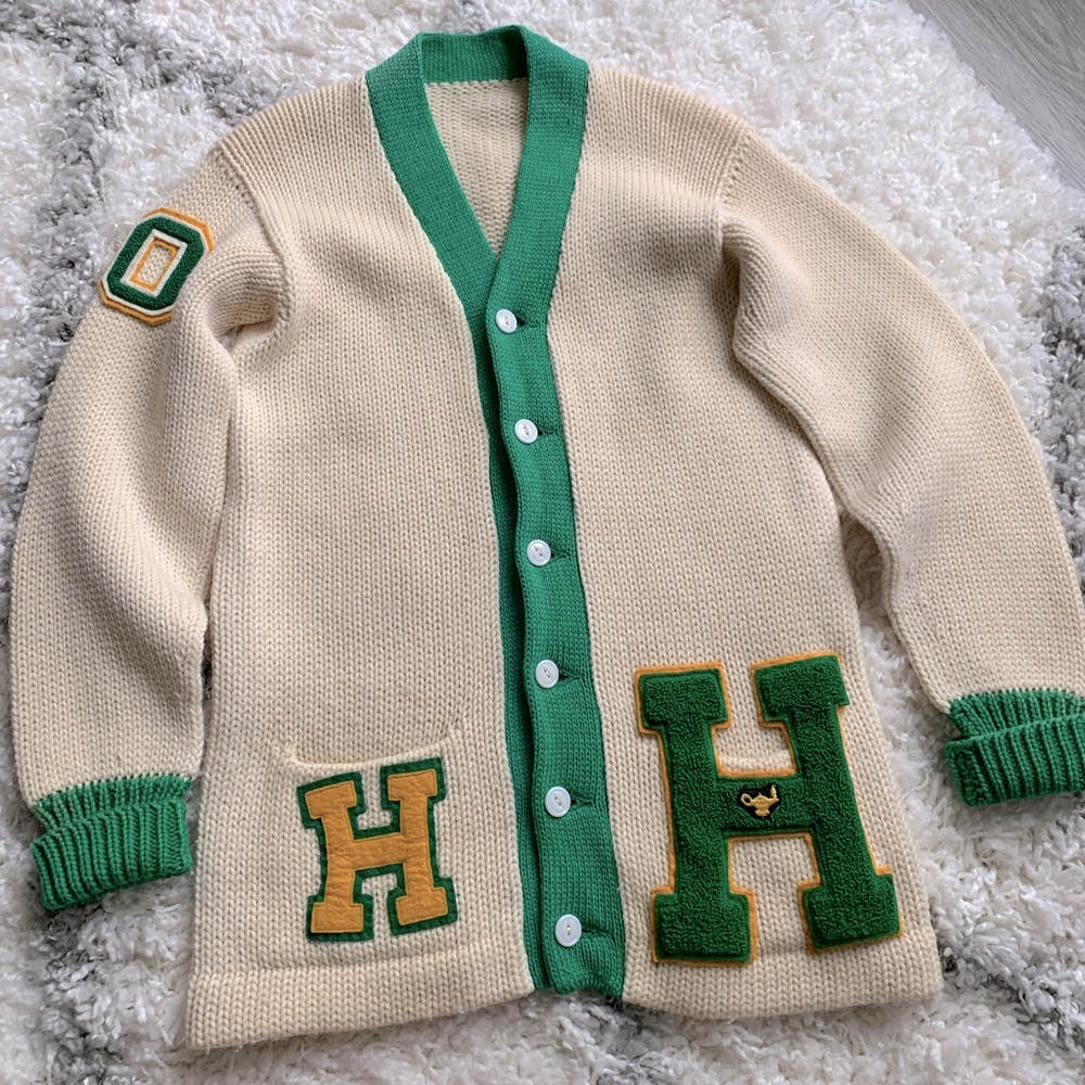 Mid Century Letterman Cardigan - Medium